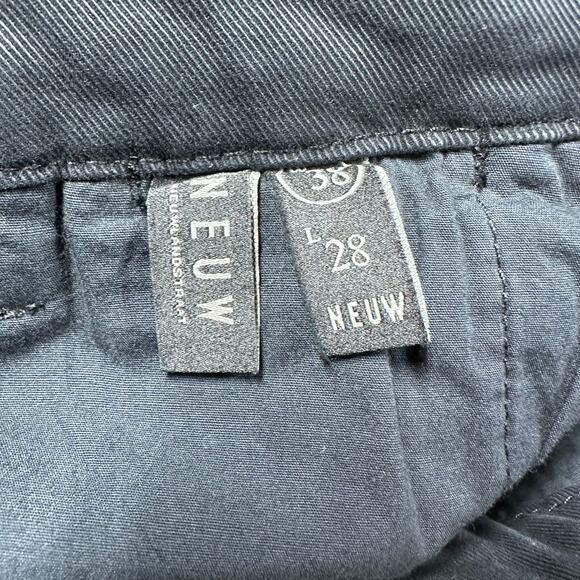 NEUW NWT Washed Black Studio Pant Men's Size 38W x 28L Flat Front Cuffed Hem - Picture 8 of 11